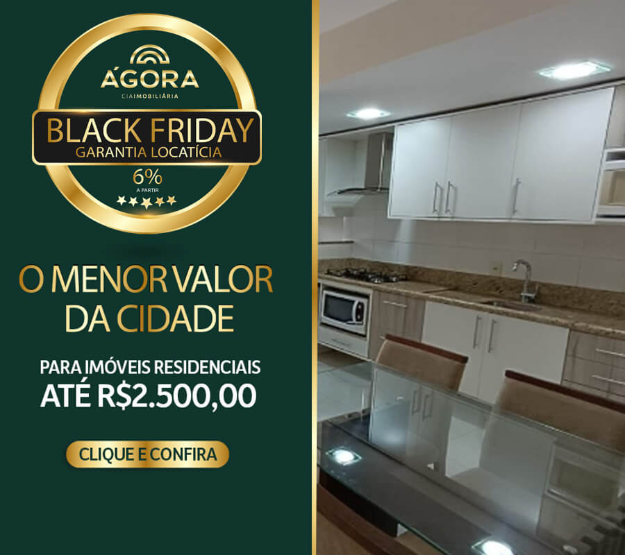 Black friday. Garantia locatícia. Menor valor da cidade. Imóveis residenciais até 2.500,00